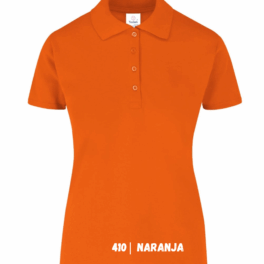 POLO DAMA 50/50 NARANJA  L