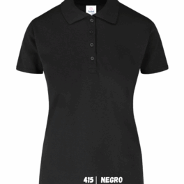 POLO DAMA 50/50 NEGRO  S