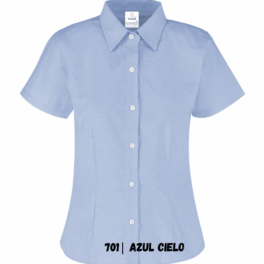 BLUSA OXF M. CORTA  M  CIELO