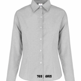 BLUSA OXF M LARGA L  GRIS